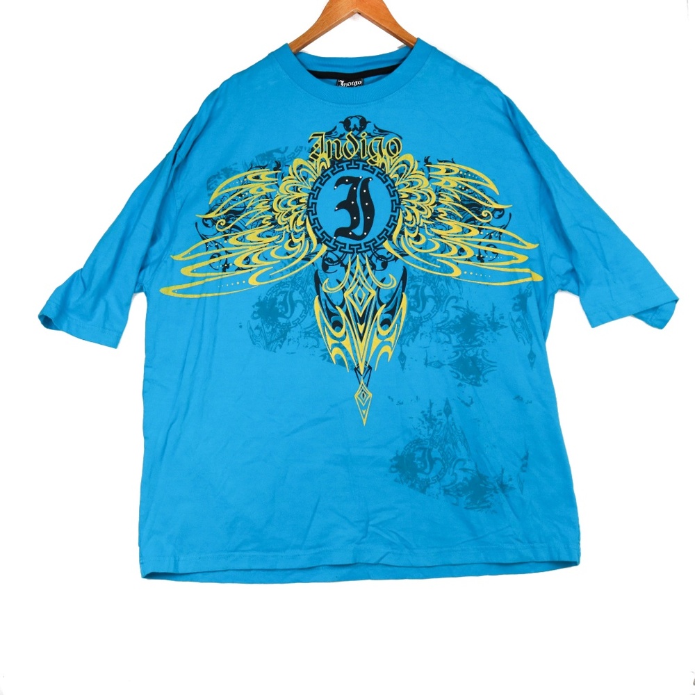 Indigo 30 Jeans Men's Blue Embellished T-Shirt